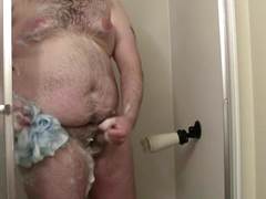 Fat guy and a shower mount